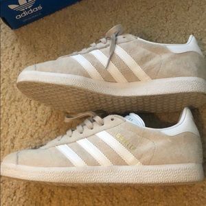 Tan Adidas Gazelles
